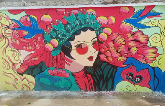 宿松墙体彩绘-网红墙