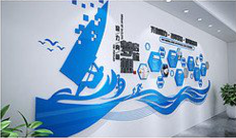宿松海浪主题文化墙如何设计？