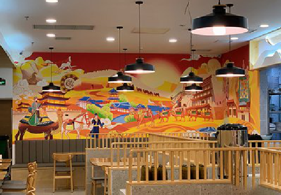 宿松商业空间彩绘介绍。